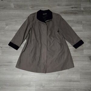 Gallery‎ Women's Classic Brown All Season Rain Trench Coat Size Medium